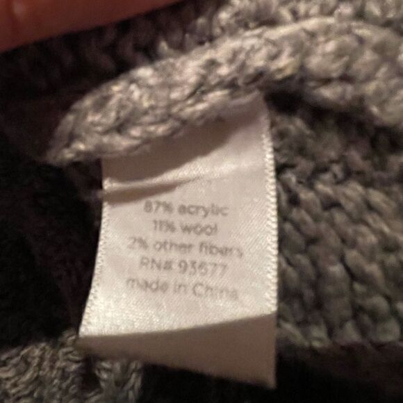 Gray Boatneck Wool Blend Sweater - Picture 7 of 10